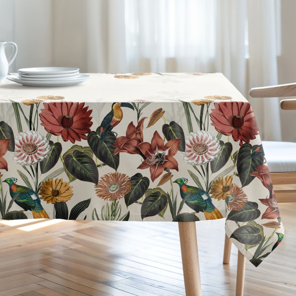 Fleckenabweisende Tischdecke 100% Baumwolle 155x100 - Maisons Du