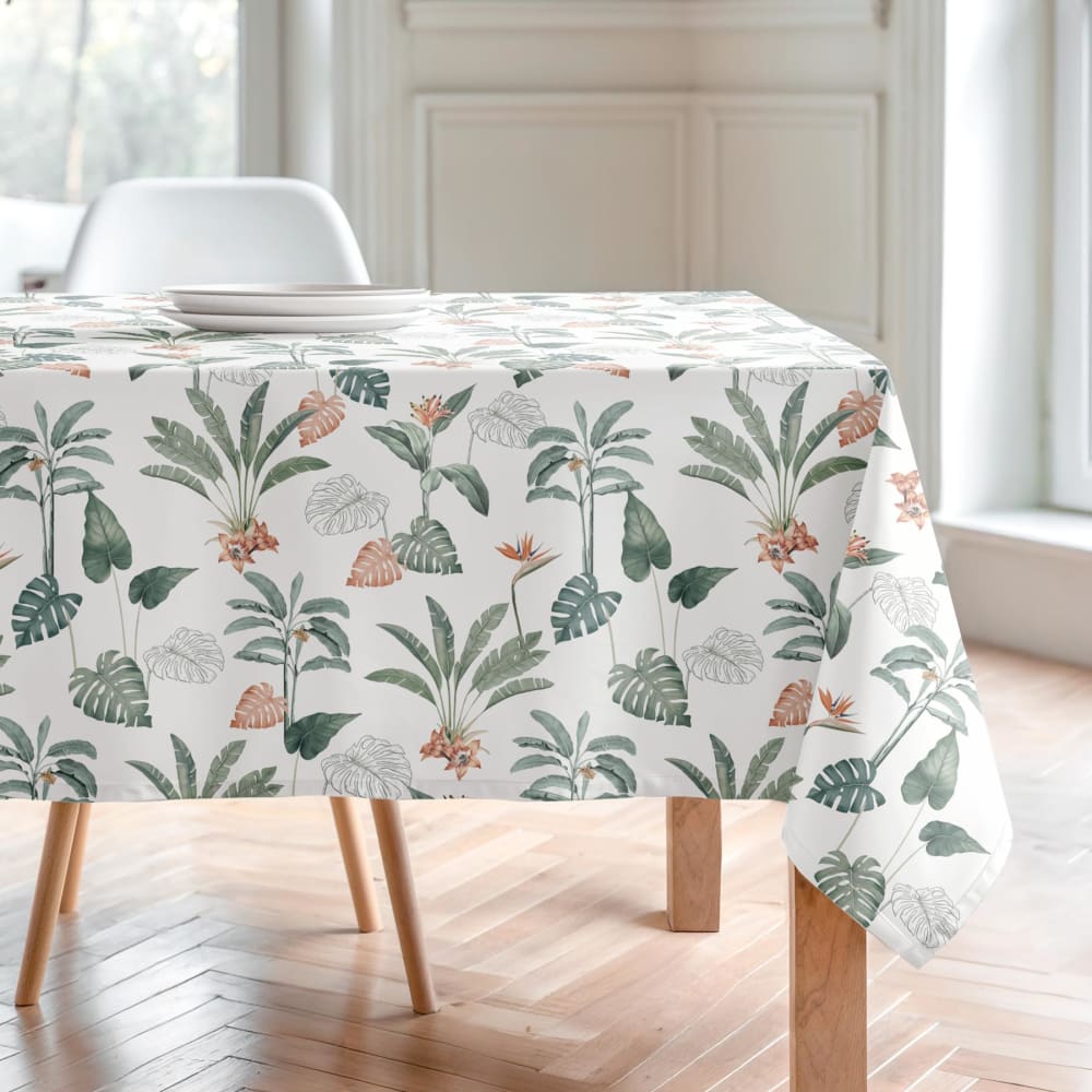 Mint Fleckabweisende Tischdecke 100% Baumwolle 155x155 style seaside Grün Öko-Tex Zertifikat Baumwolle