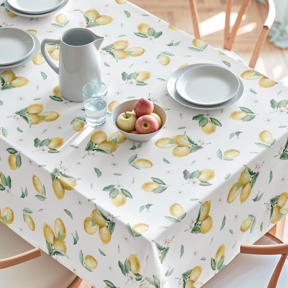 Fleckenabweisende Tischdecke 100% Baumwolle 155x200 - Maisons Du