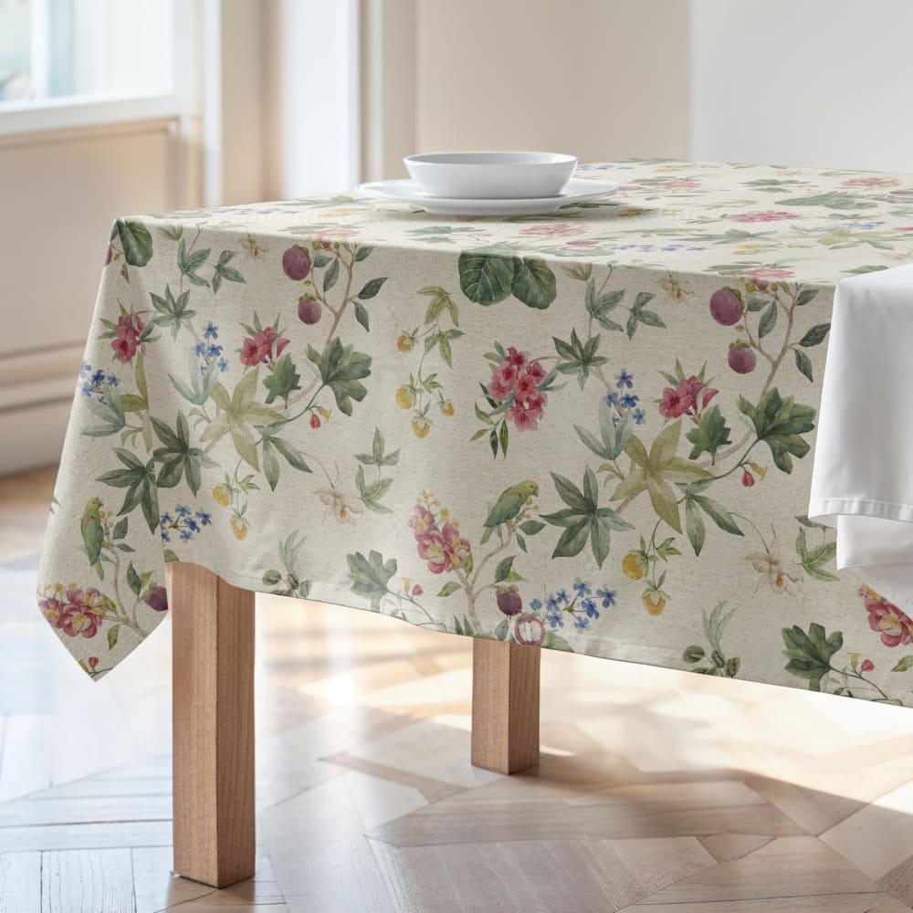 Nappe anti-taches en coton et lin 155x250