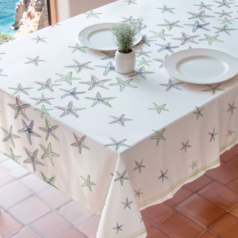 Nappe anti-taches 100% coton 155x300