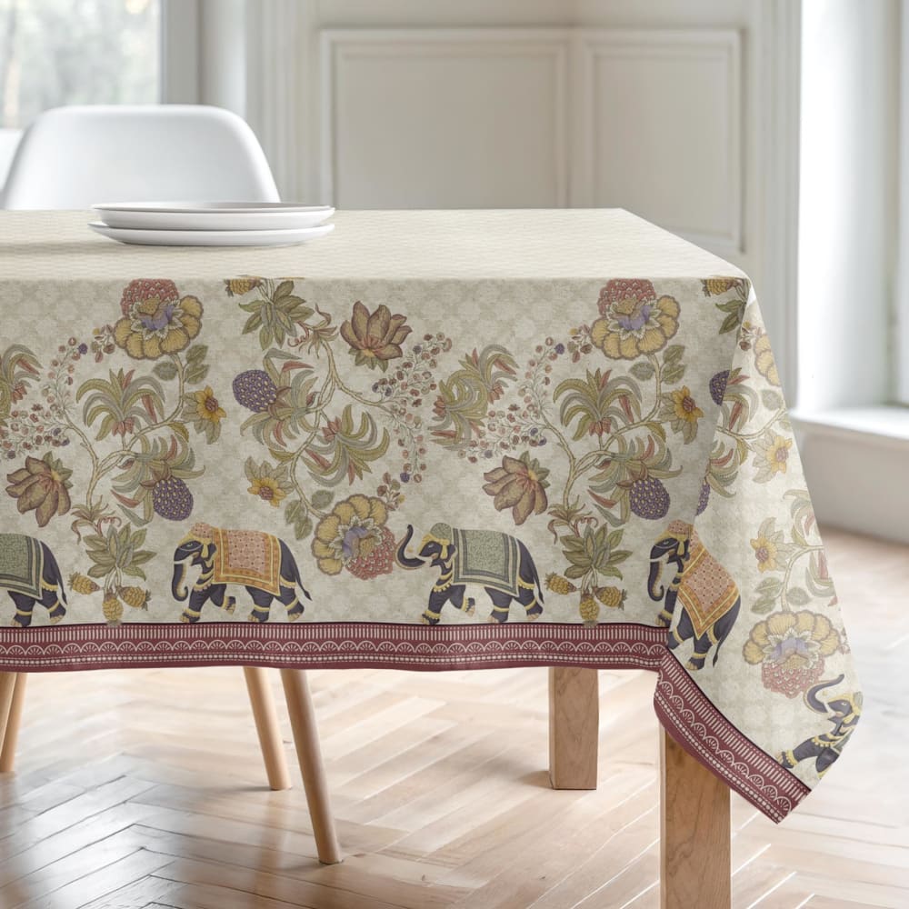 Nappe anti-taches en coton et lin 155x250