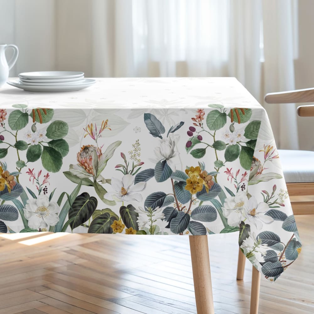 Fleckenabweisende Tischdecke 100% Baumwolle 155x100 - Maisons Du