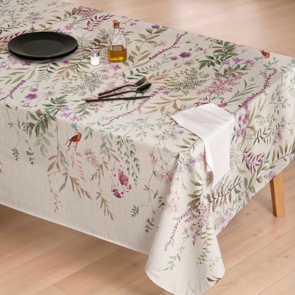 Fleckenabweisende Tischdecke Baumwolle 155x155 - Maisons Du Monde