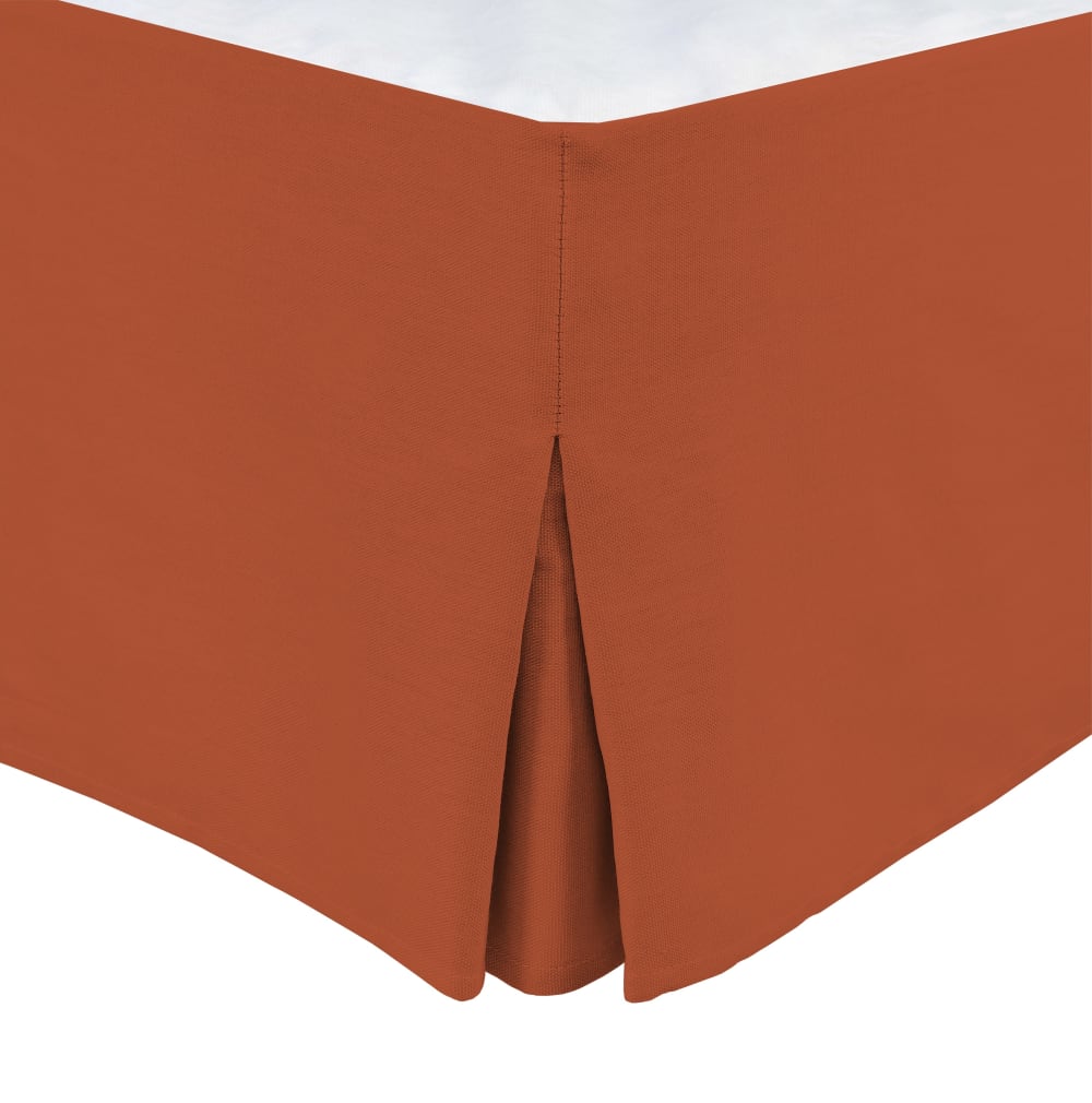 Cache sommiers 100% coton terracotta