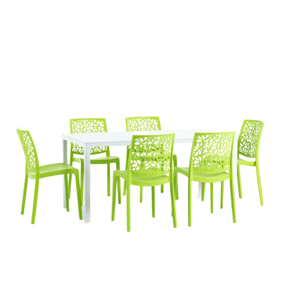 Ensemble table rectangulaire - noire