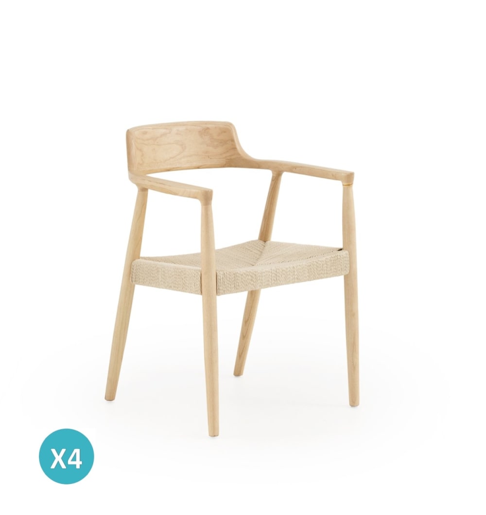 Lot de 4 fauteuils en