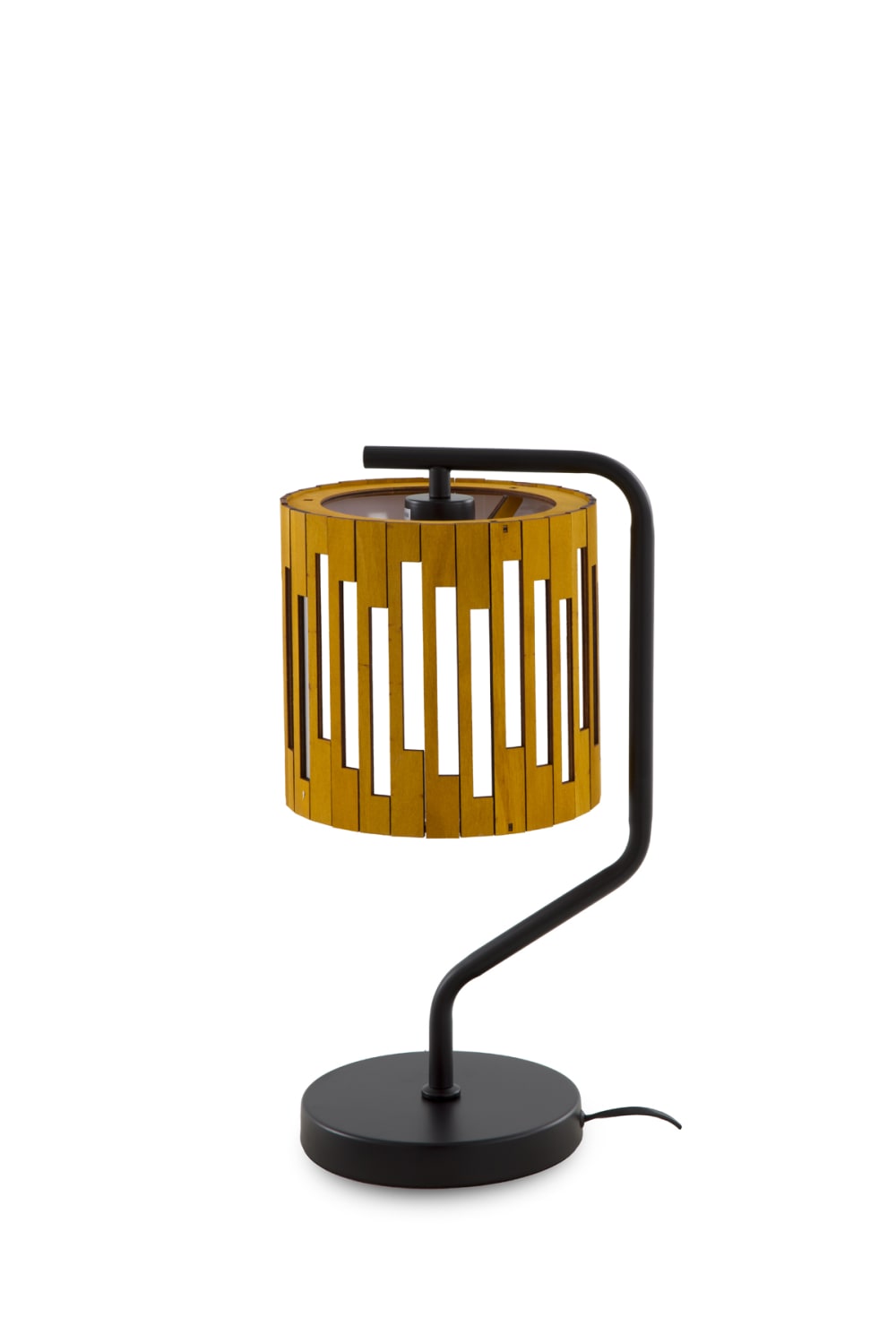 Lampe de table en contreplaqué couleur miel