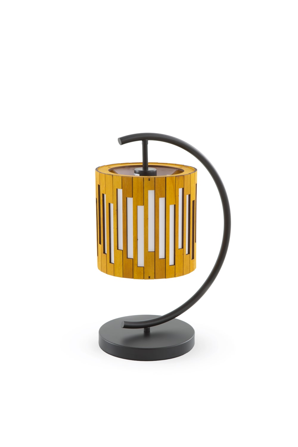 Lampe de table en contreplaqué couleur miel