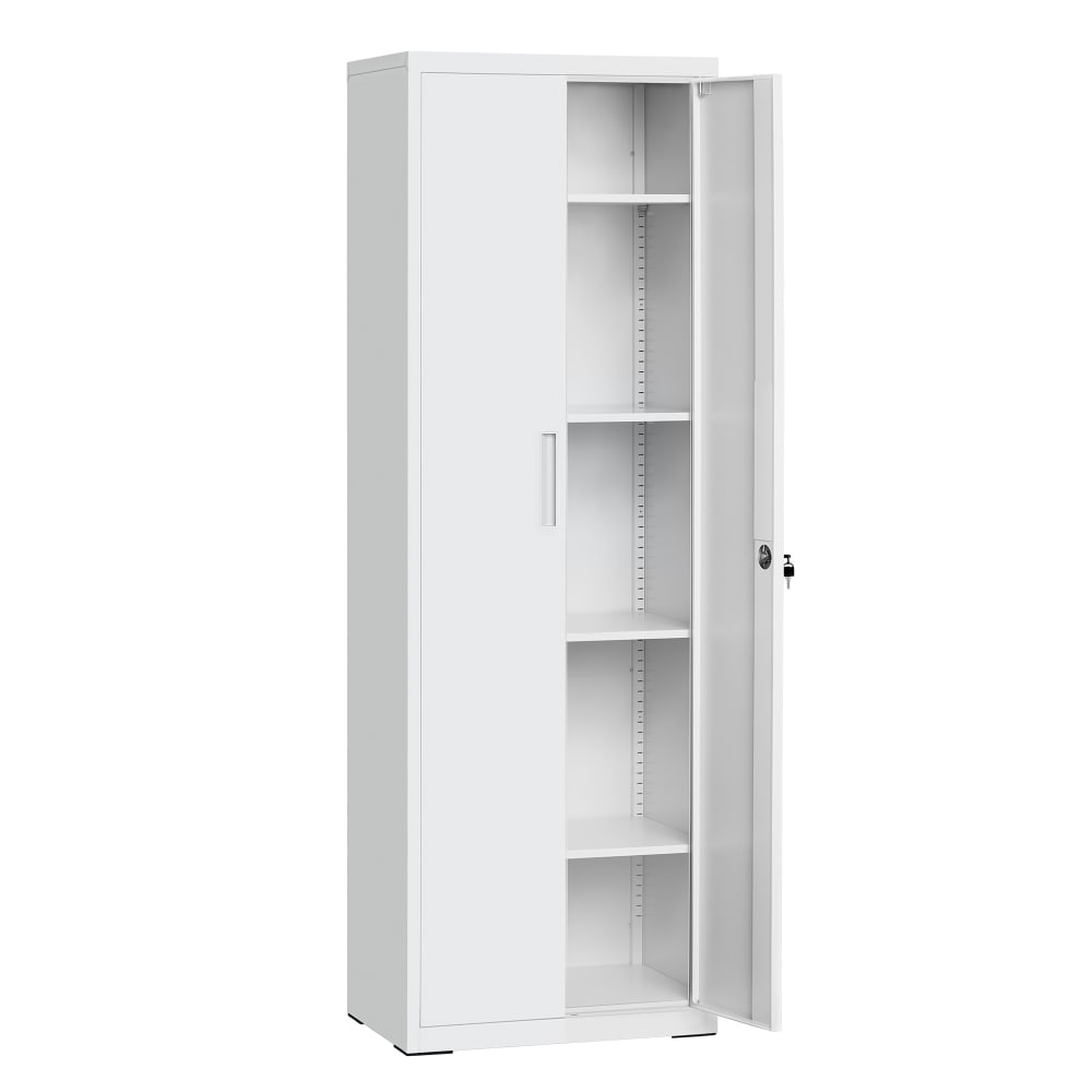 Archivador de oficina con 5 estantes y 2 puertas de color gris mate