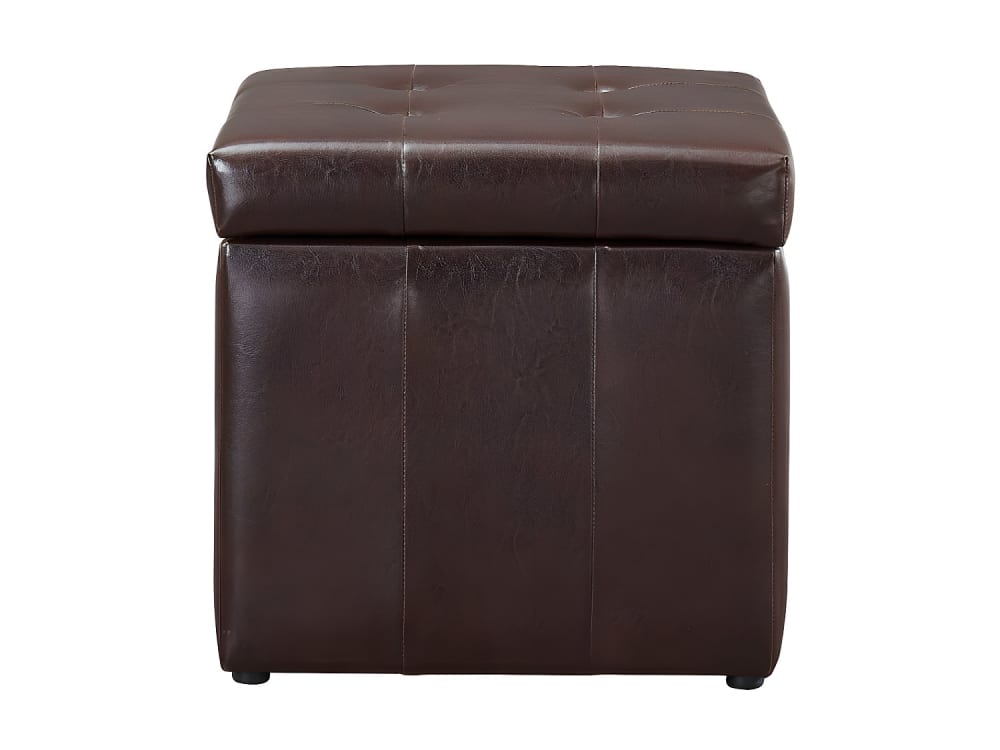 Pouf simili marron chocolat Pouf simili marron chocolat