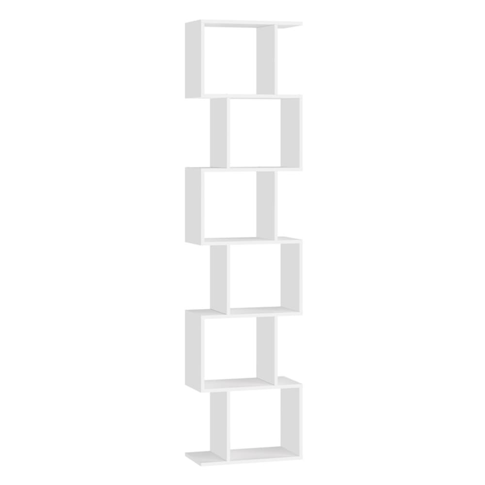 Bibliothèque à 6 niveaux 24 x 40 x 191 cm blanc nuage