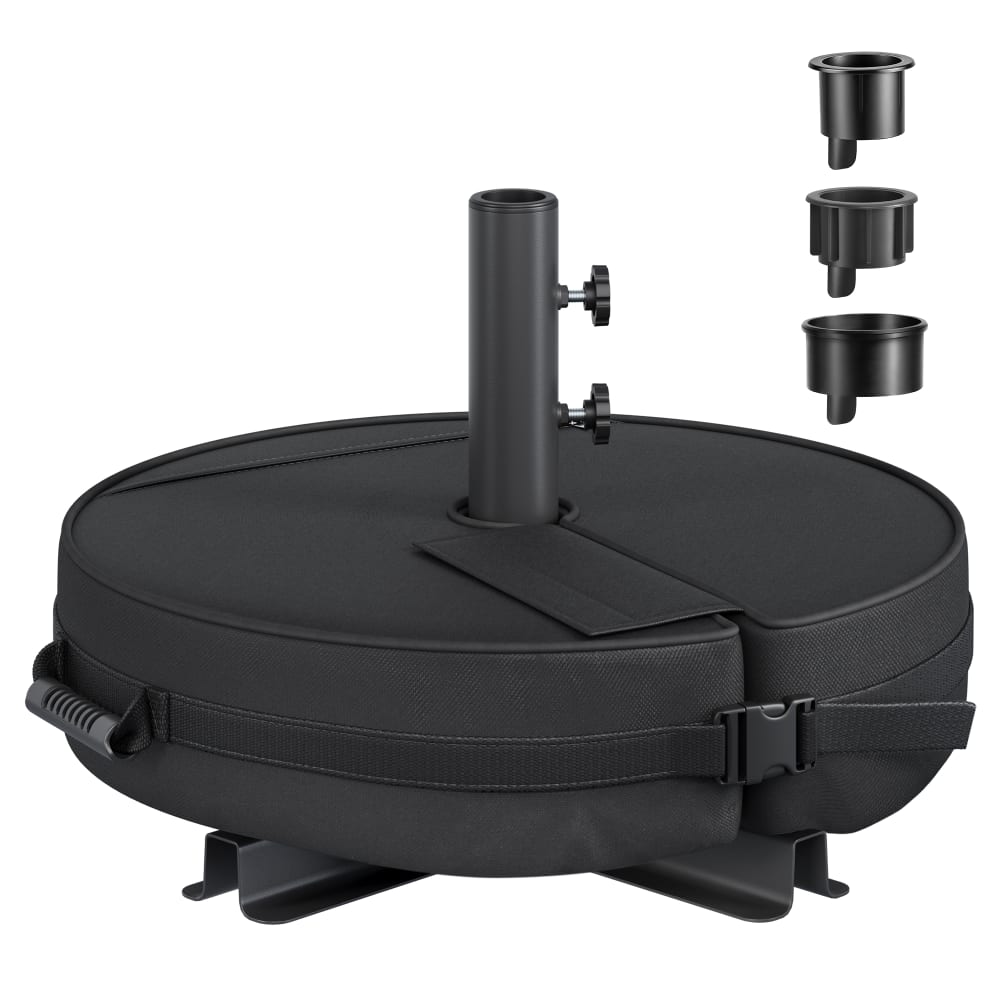 Pied de parasol à remplir de sable pour les parasols de 1,5 à 3 m noir