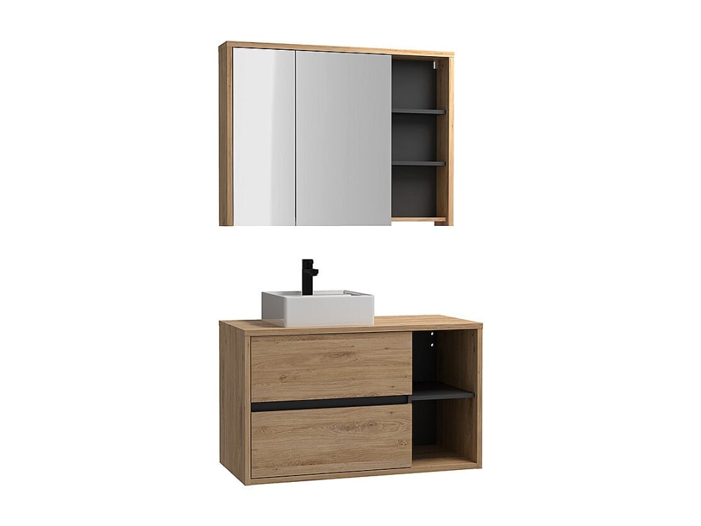 Ensemble salle de bain panneau de particule naturel clair Ensemble salle de bain panneau de particule naturel clair