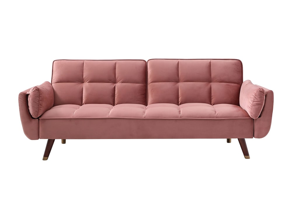 Canapé convertible velours - rose