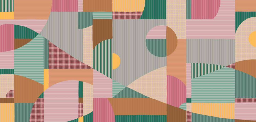 Papier peint harmonies linéaires, vert clair 375 x 250cm — vue 3