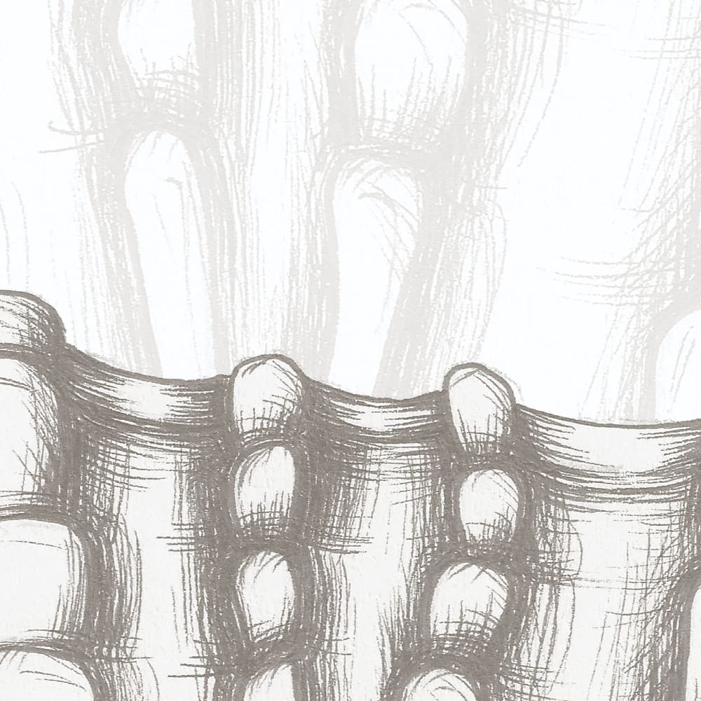 Papier peint coquillage, gris 225 x 250cm — vue 4