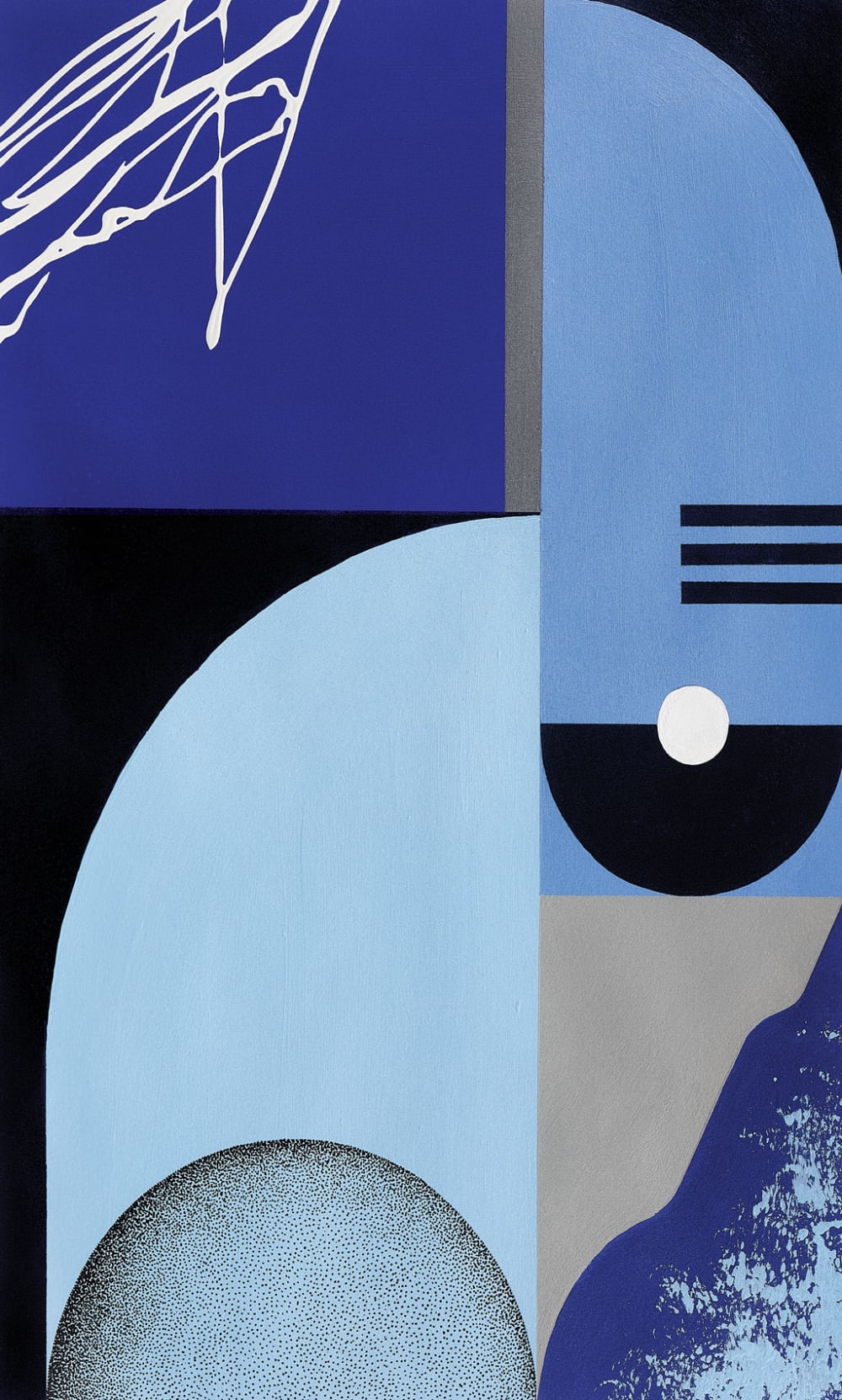 Papier peint abstraction 3, bleu 150 x 250cm — vue 3