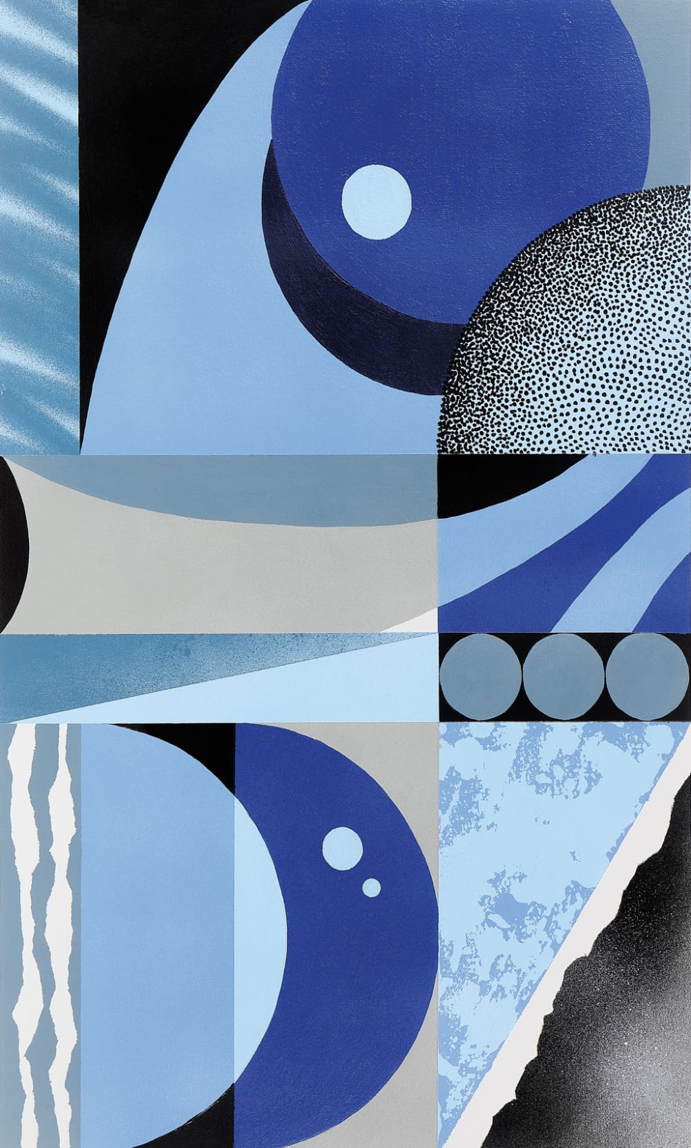 Papier peint abstraction 4, bleu 150 x 250cm — vue 3