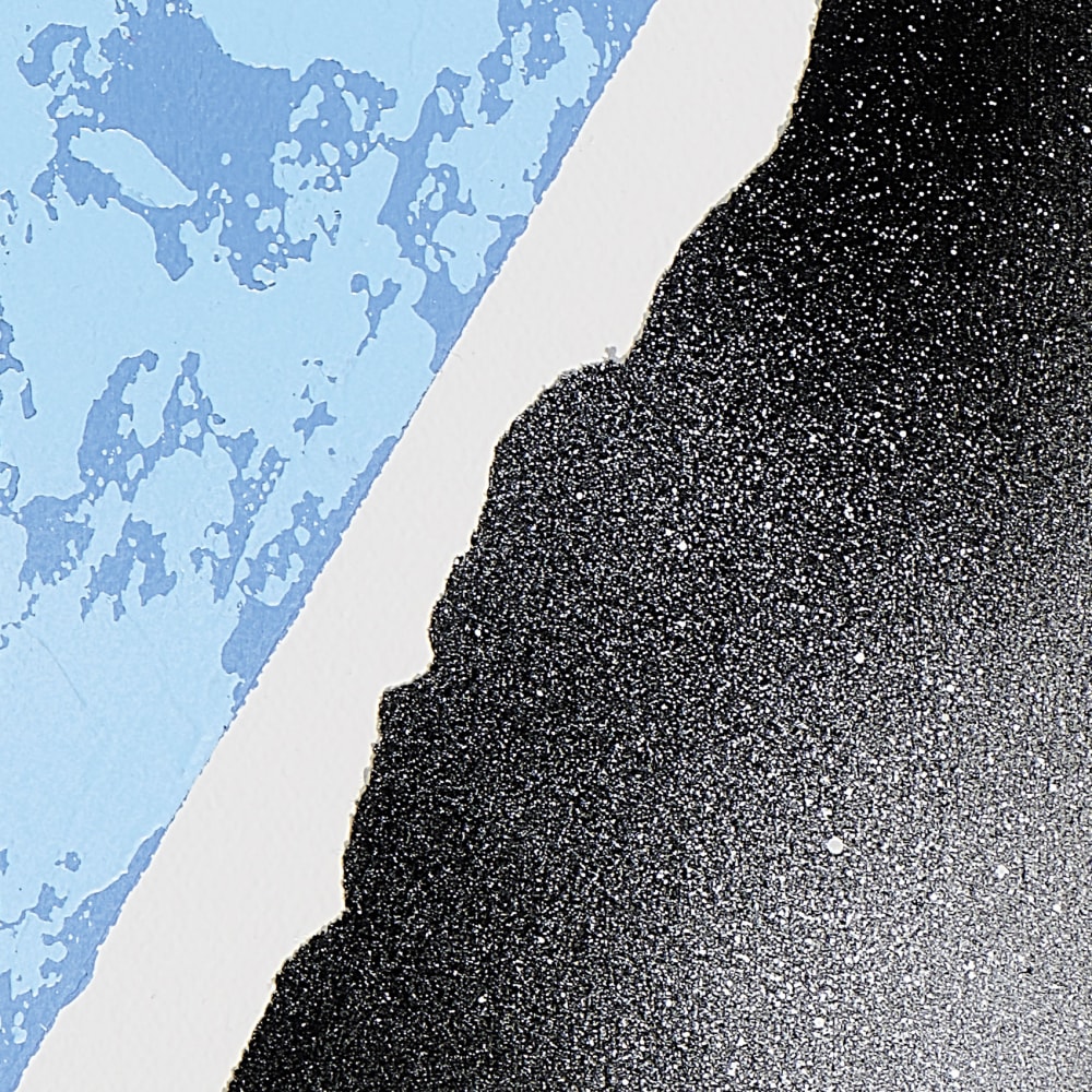 Papier peint abstraction 4, bleu 150 x 250cm — vue 4