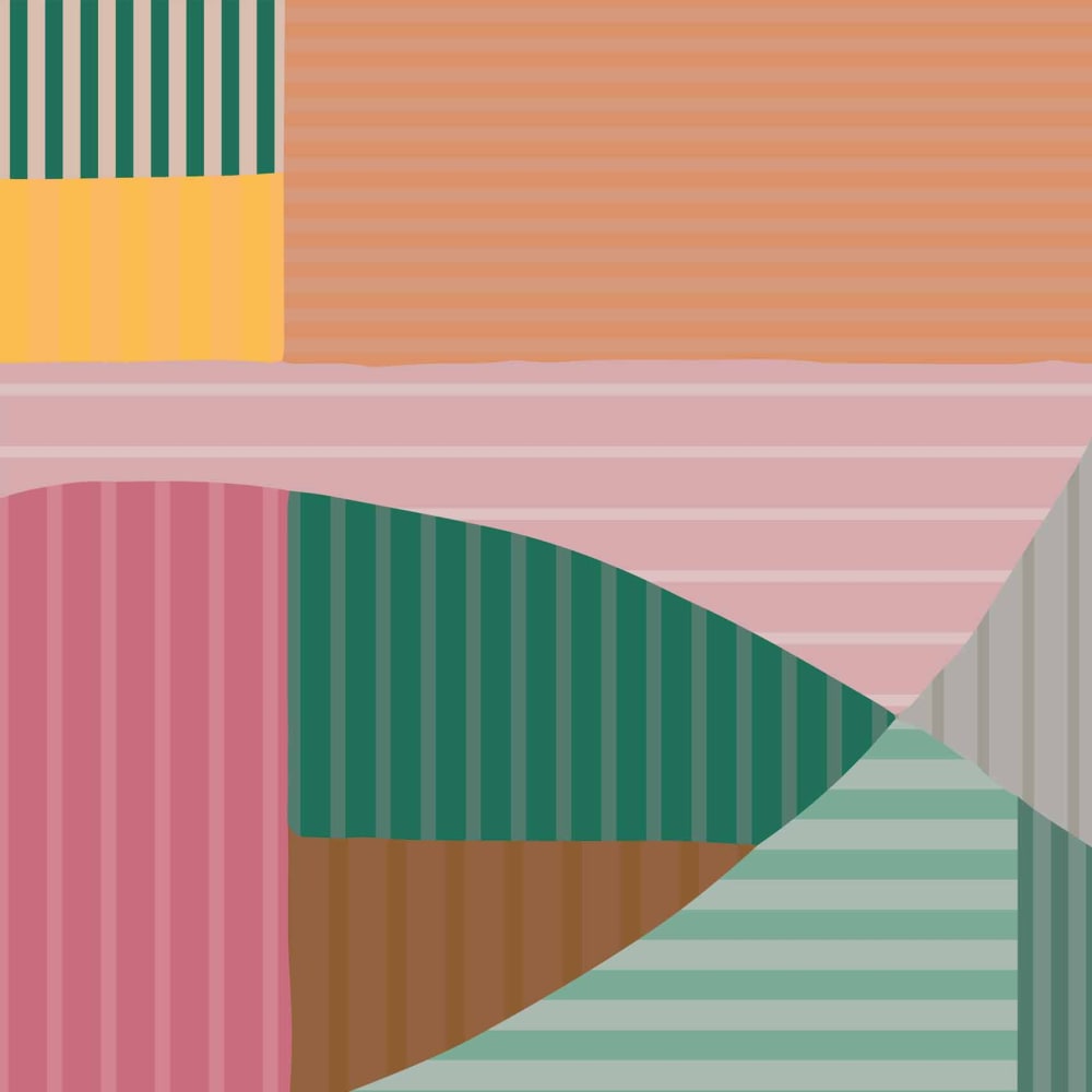 Papier peint harmonies linéaires, vert clair 150 x 250cm — vue 4