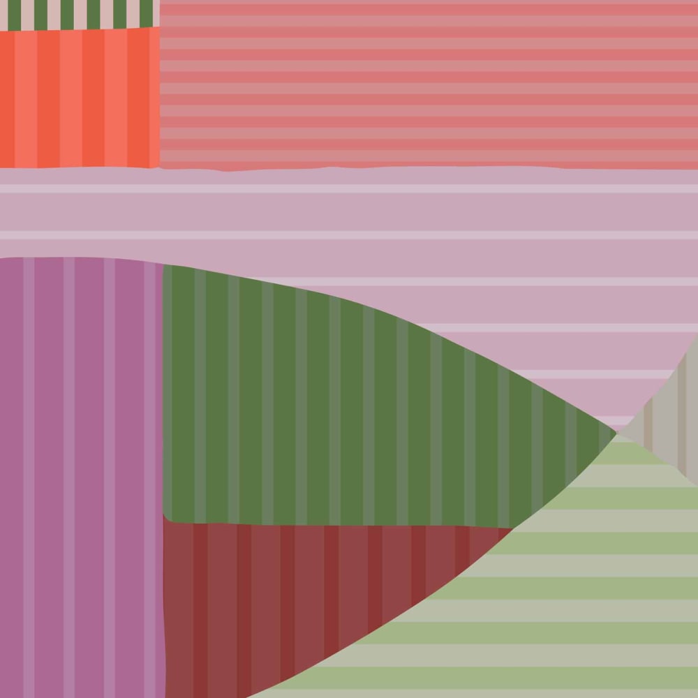 Papier peint harmonies linéaires, mauve 225 x 250cm — vue 4