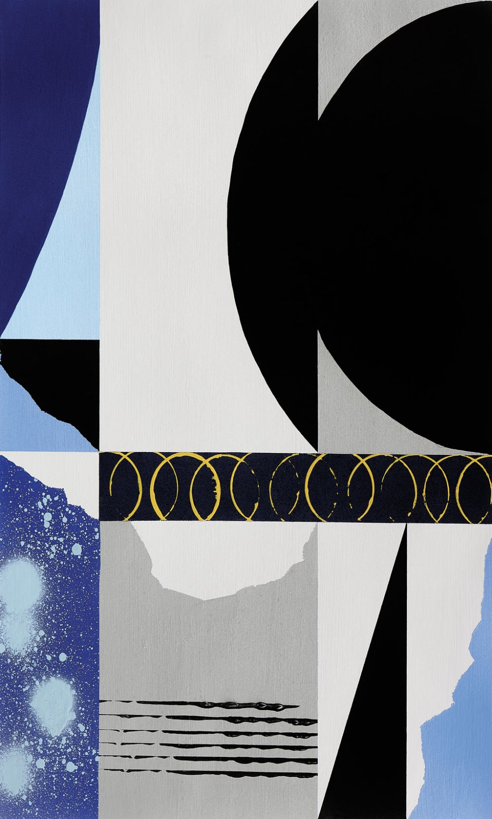 Papier peint abstraction 1, bleu 150 x 250cm — vue 3