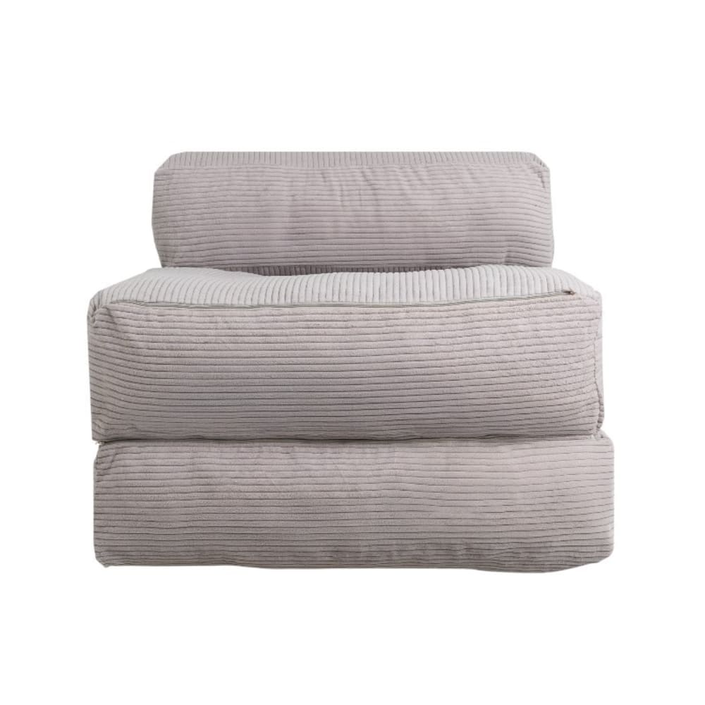 Chauffeuse déhoussable 70x190 cm gris clair