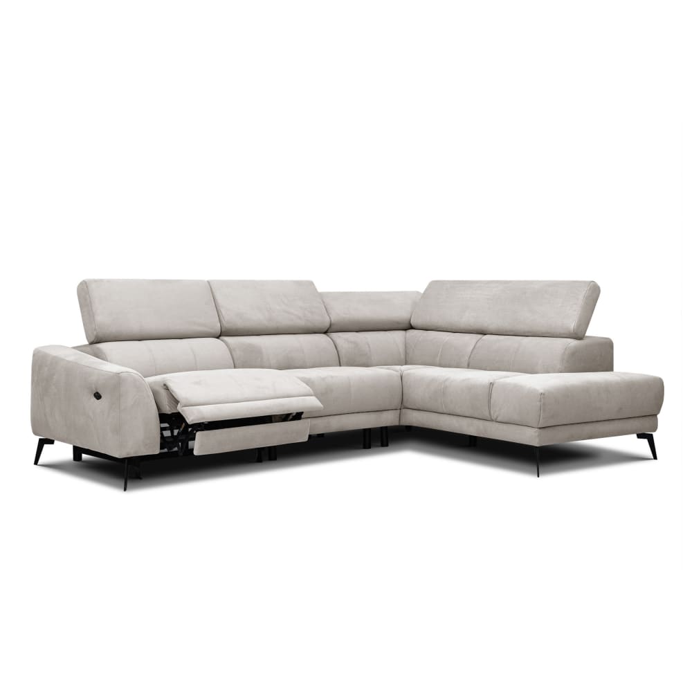 Canapé d'angle  droit 5 pl, 1 relax; beige