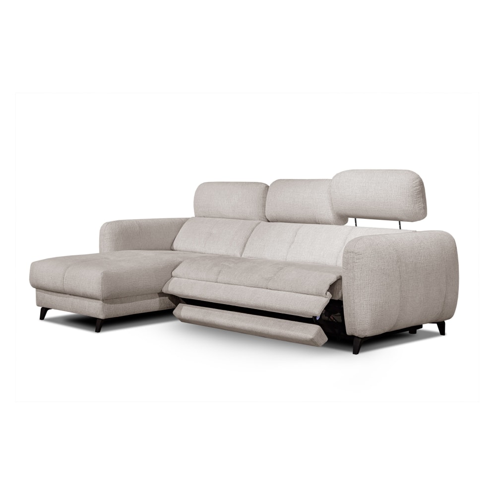 Canapé d'angle gauche 3 pl, relax XL; crème