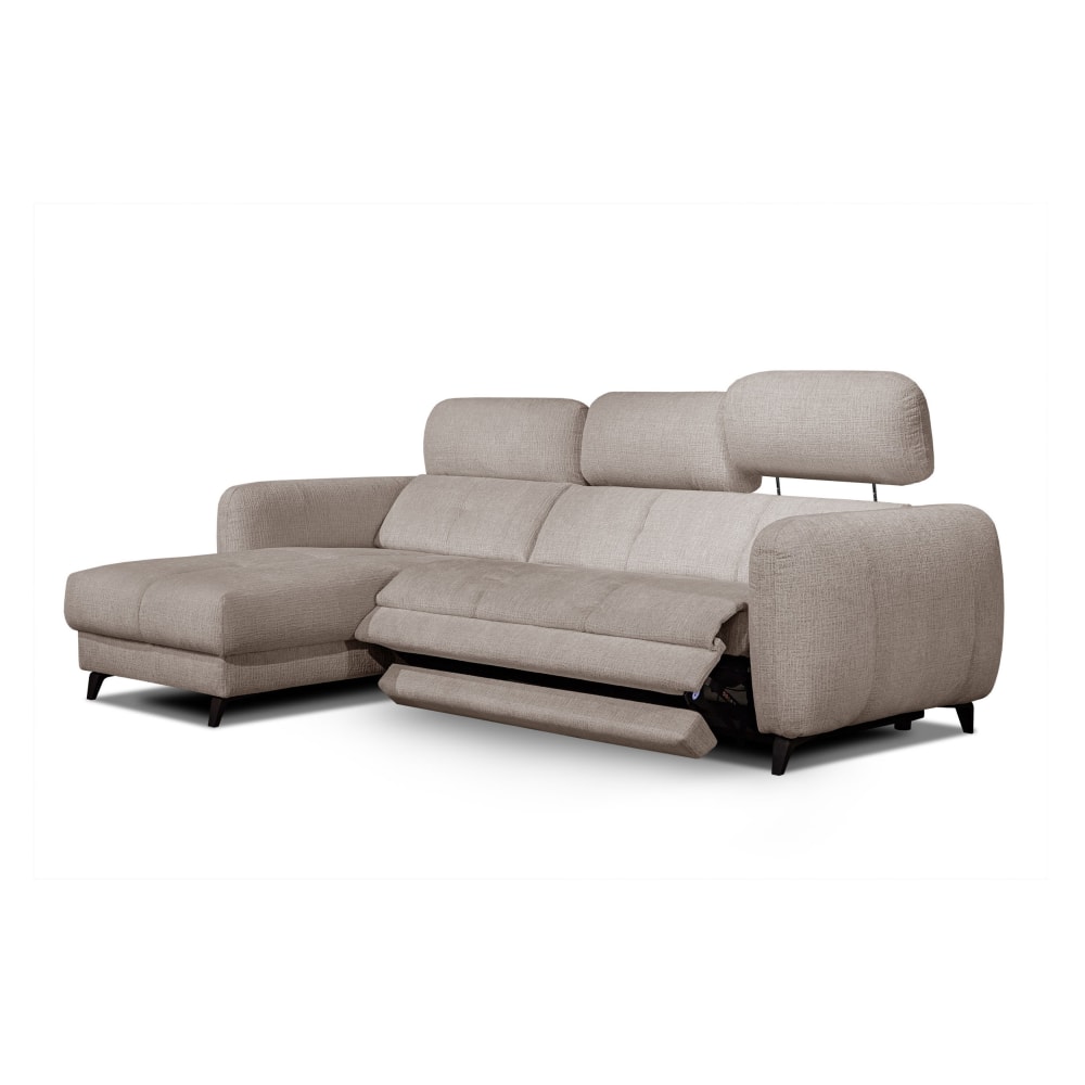 Canapé d'angle gauche 3 pl, relax XL; beige
