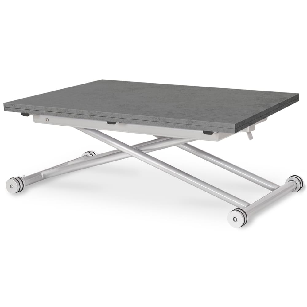 Table basse relevable effet béton