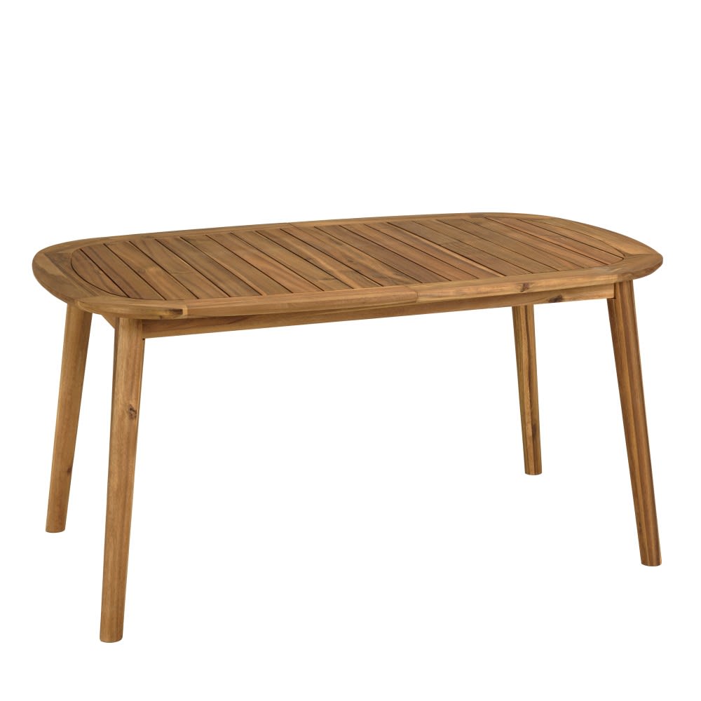 Table de jardin extensible en acacia huilé 150/200x100cm