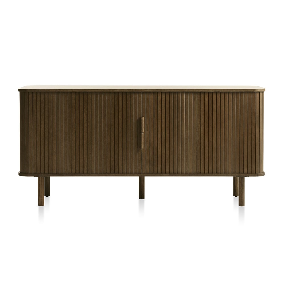 Buffet 2 portes 160 cm bois foncé 160x76x45 cm