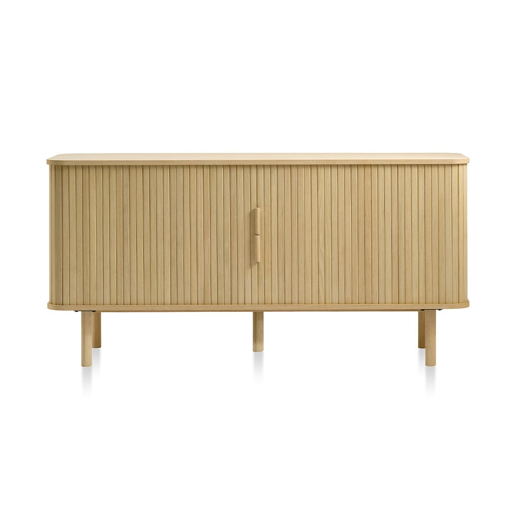Buffet 2 portes 160 cm bois naturel 160x76x45 cm