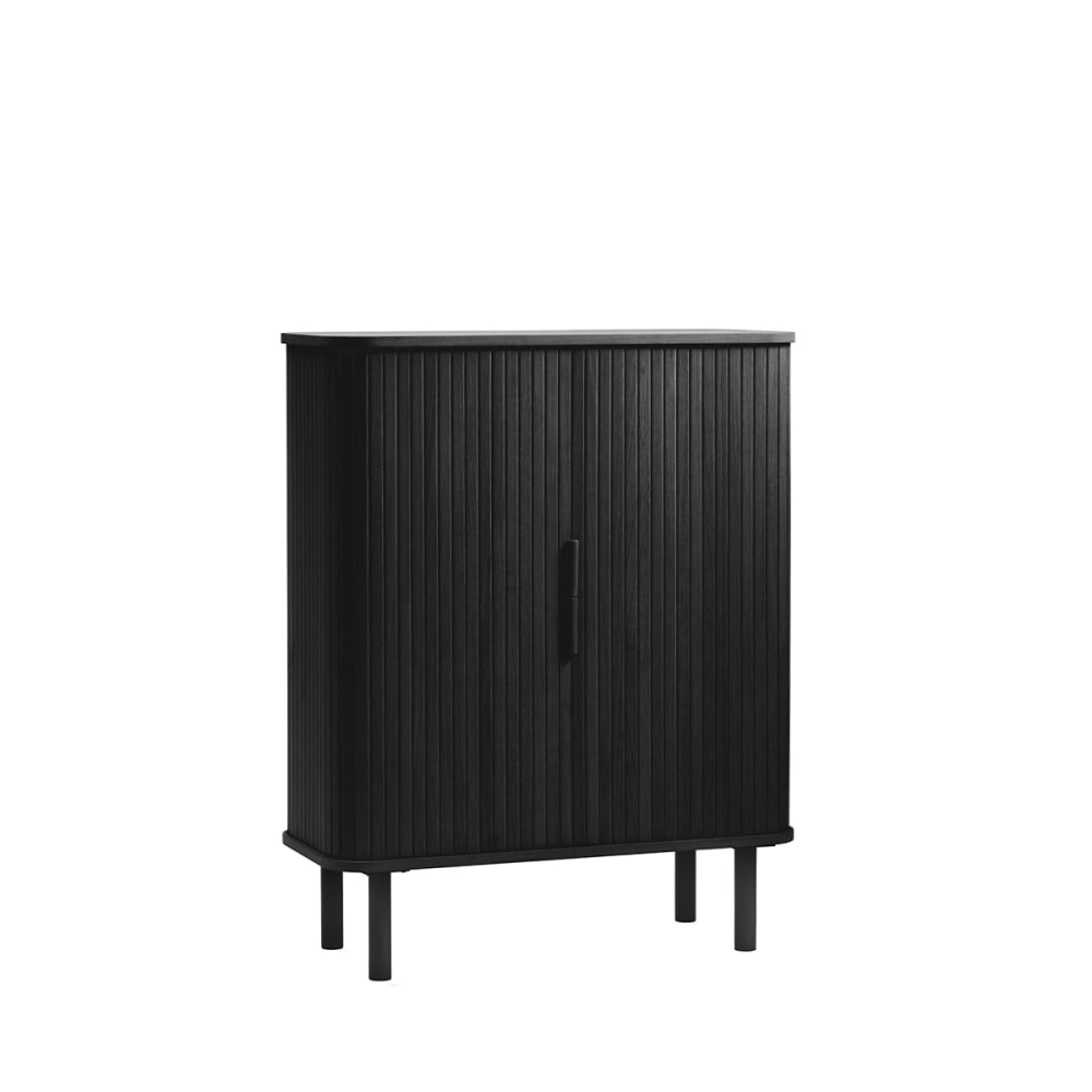 Buffet haut 2 portes bois noir 90x113x40 Buffet haut 2 portes bois noir 90x113x40