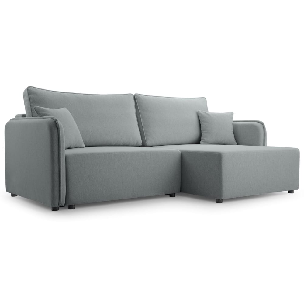 Selsey Ecksofa mit Schlaffunktion, Bettkasten, hellgrau, rechts style modern - Stoff