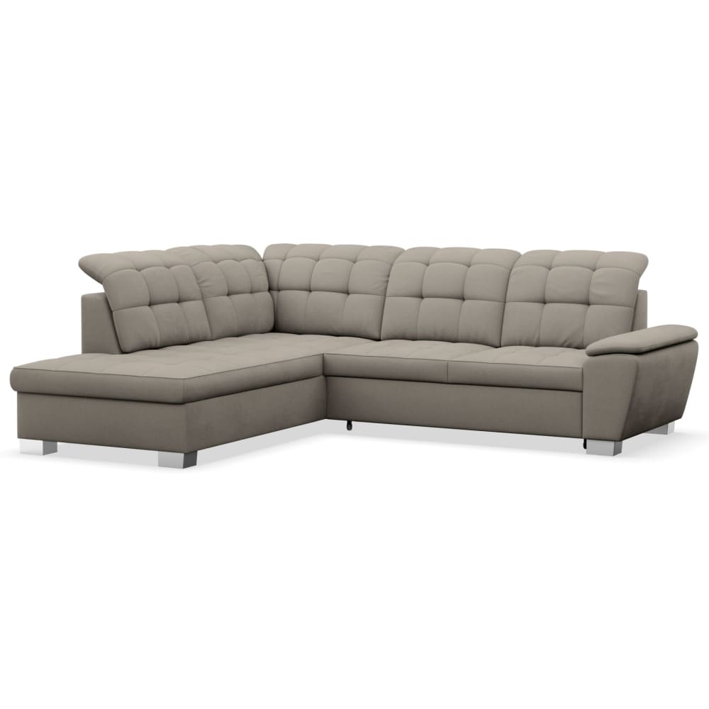 Canapé d’angle convertible, côté gauche, taupe