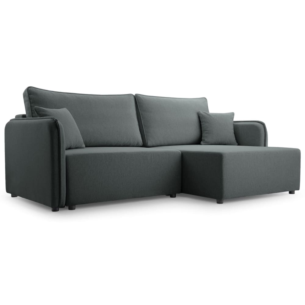 Selsey Ecksofa mit Schlaffunktion, Bettkasten, grau, rechts style modern - Stoff