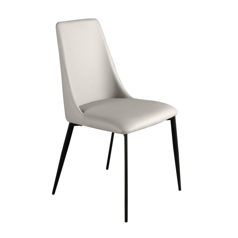 Chaise en similicuir gris clair Chaise en similicuir gris clair