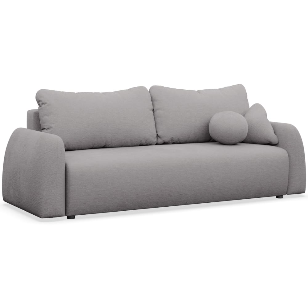 Canapé 3 places convertible en tissu chenille gris
