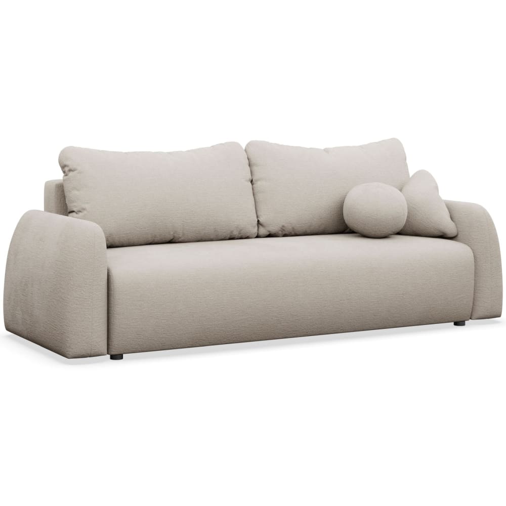 Selsey 3-Sitzer Sofa mit Schlaffunktion & Stauraum, Chenille hellbeige style modern - Stoff