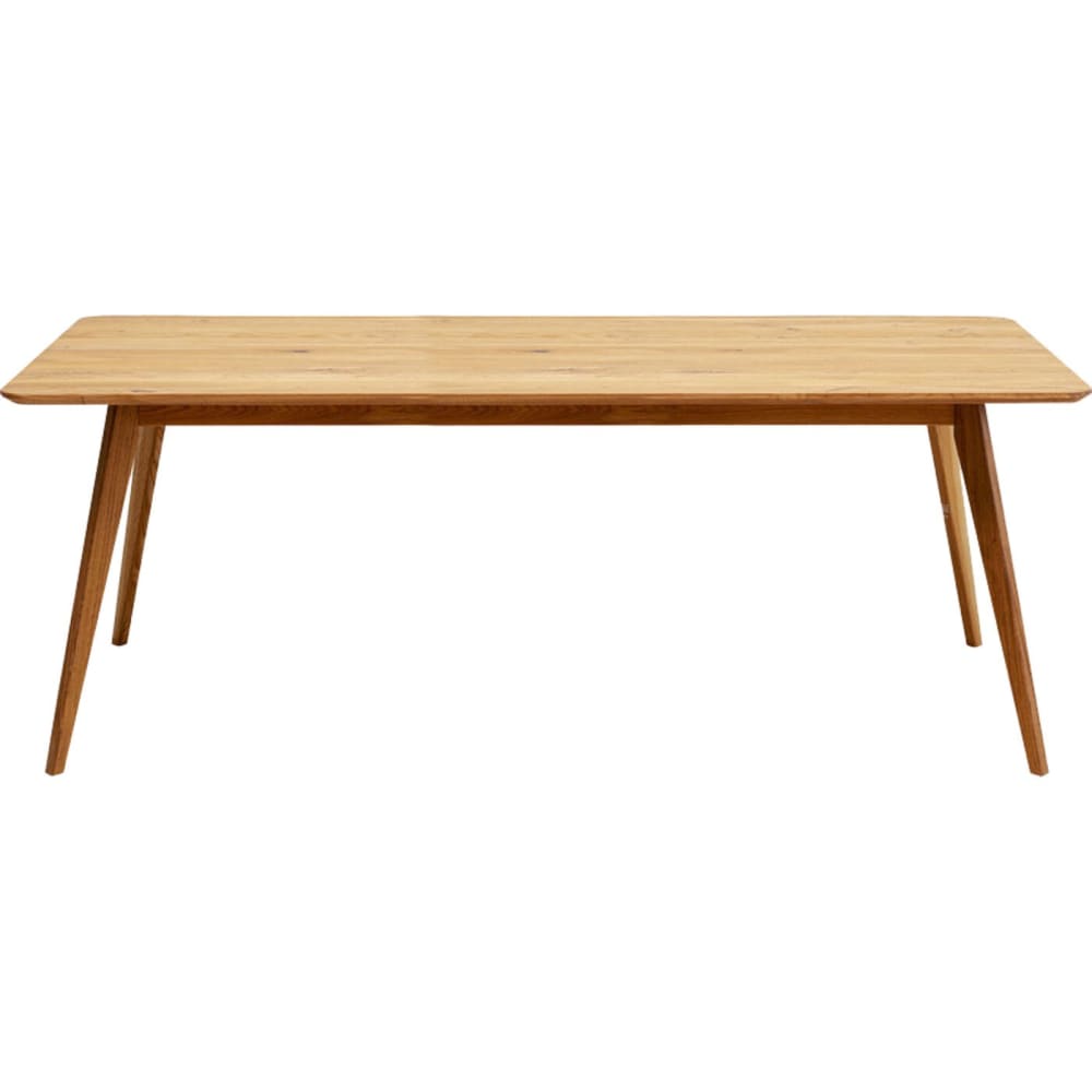 Kare Design Rechteckiger Esstisch für 8 Personen aus massivem Eichenholz 200x90cm Braun