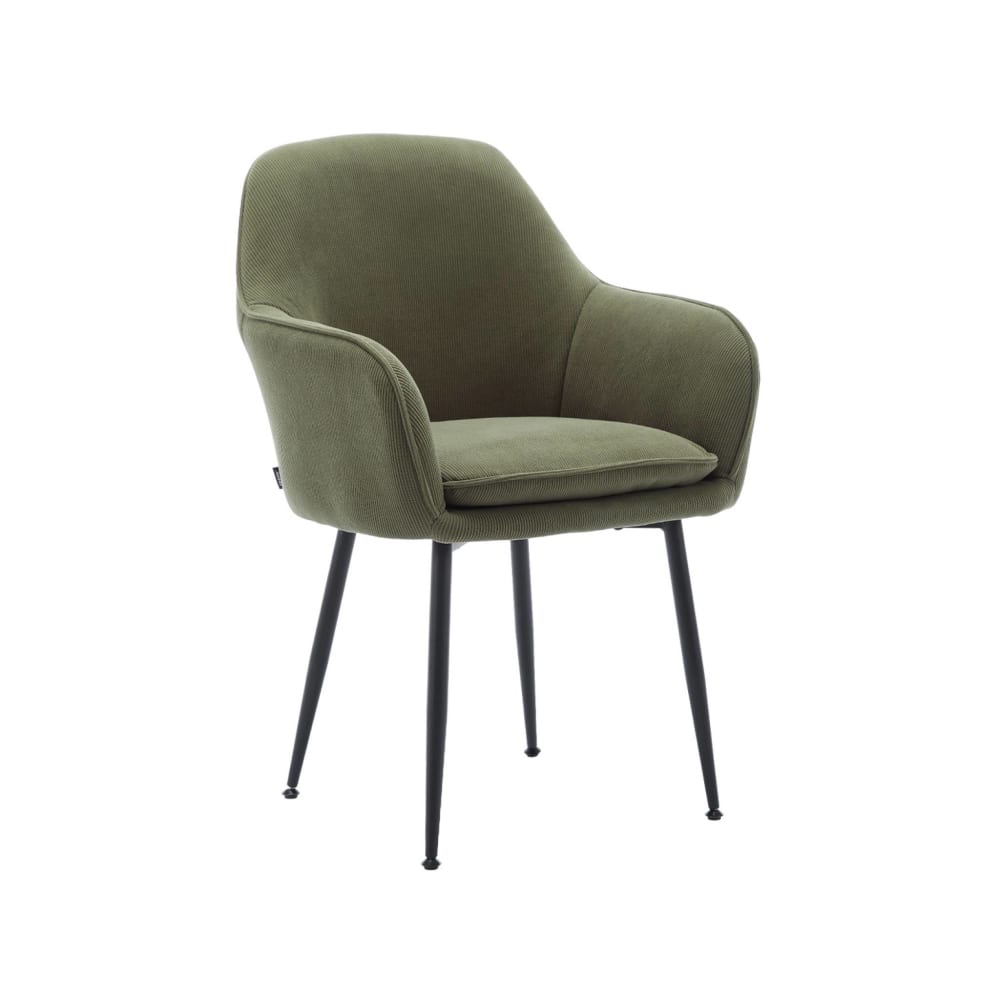 Fauteuil velours côtelé - pieds