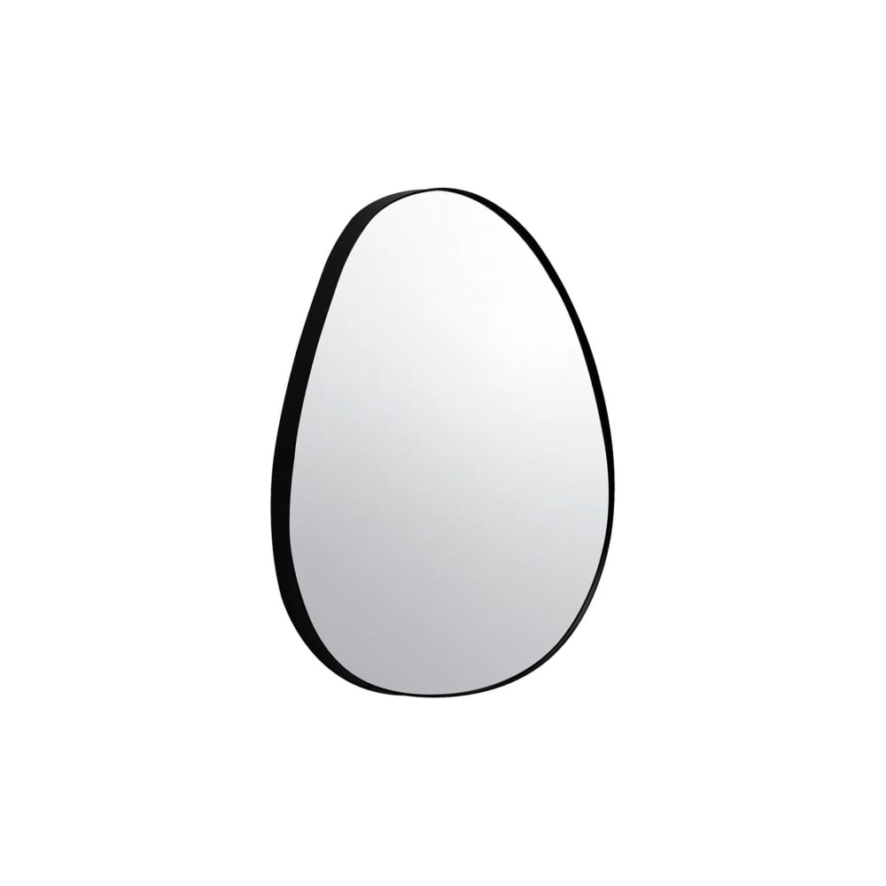 Miroir organique en métal noir, moderne