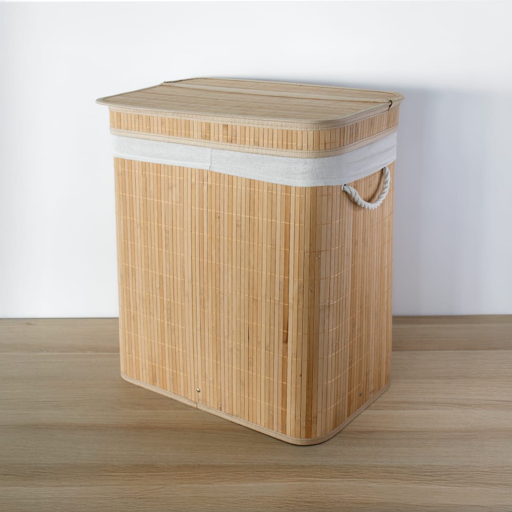Wäschekorb aus Bambus, 32 × 52 × 60 cm, beige - Maisons Du Monde