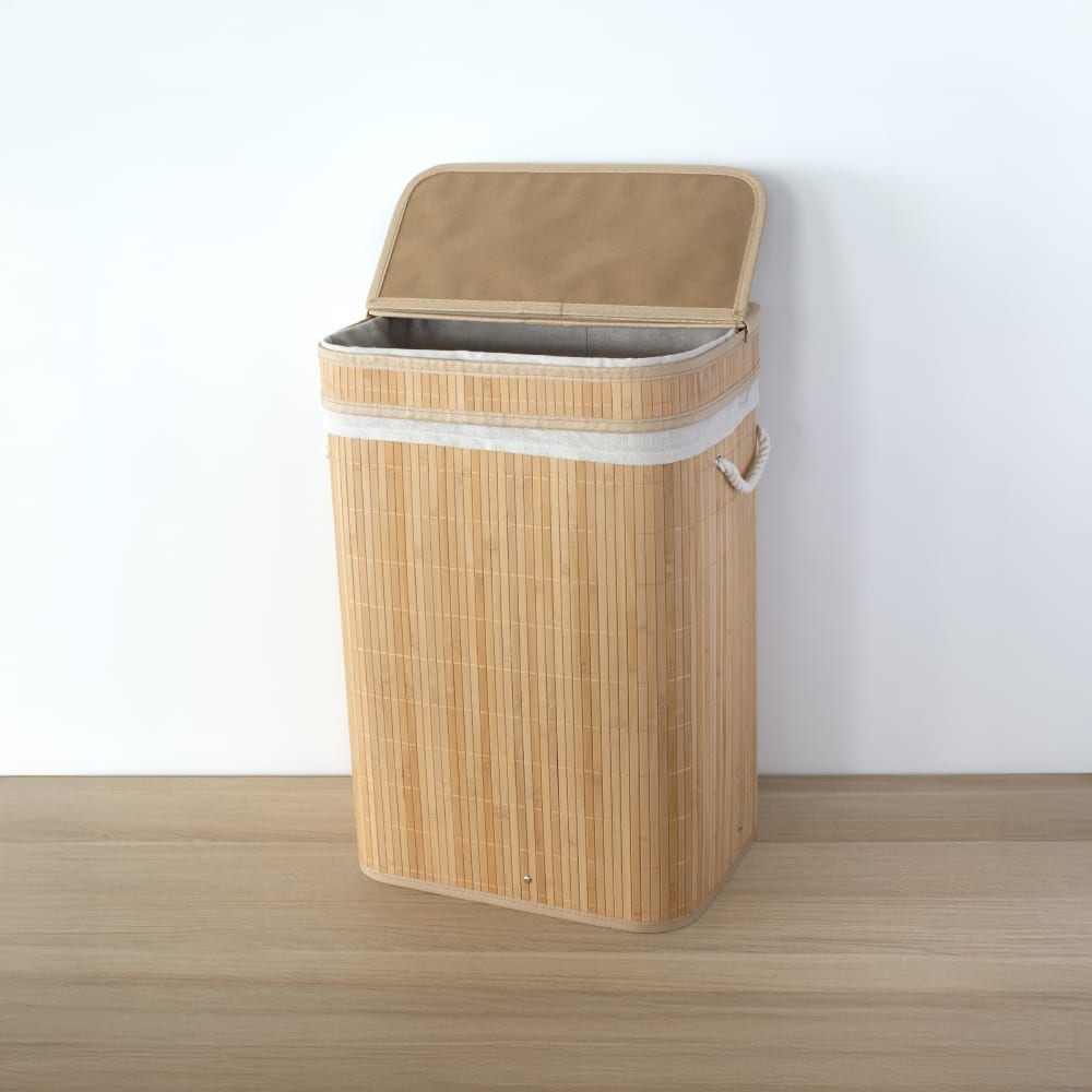 Wäschekorb aus Bambus, 32 x 42 x 60 cm, beige - Maisons Du Monde