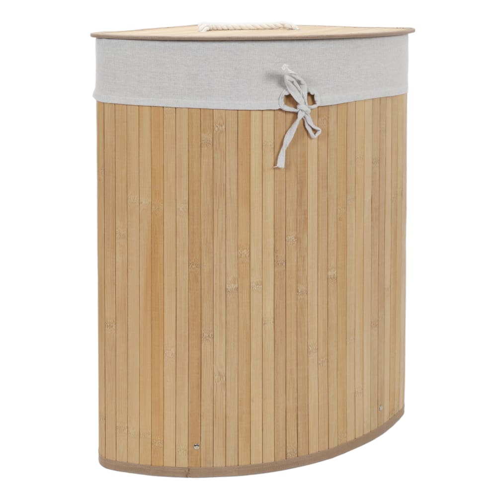 Nuxio Eckwäschekorb, Bambus, 40 x 30 x 50 cm, beige - Bambus
