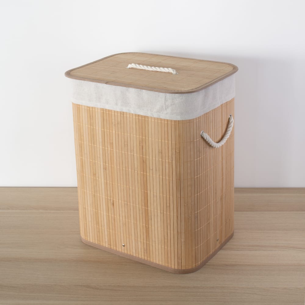 Wäschekorb aus Bambus, 40 x 30 x 50 cm, beige - Maisons Du Monde
