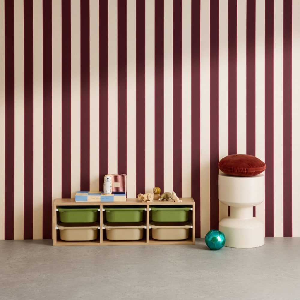 sweeek Naturfarbenes Aufbewahrungsmöbel für Kinder, 6 Behälter olivgrün/taupe Spanplatte Kinder